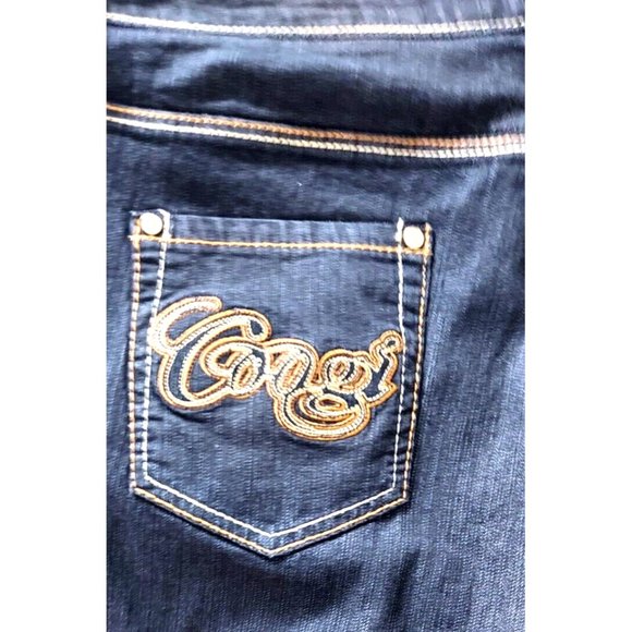 Women's COOGI Black Bootcut Jeans 15/16  Logo Pockets Gold embroidered NWOT - Picture 6 of 8